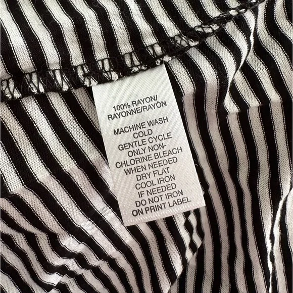 LOFT black and white striped tank with ruffles - Picture 4 of 4